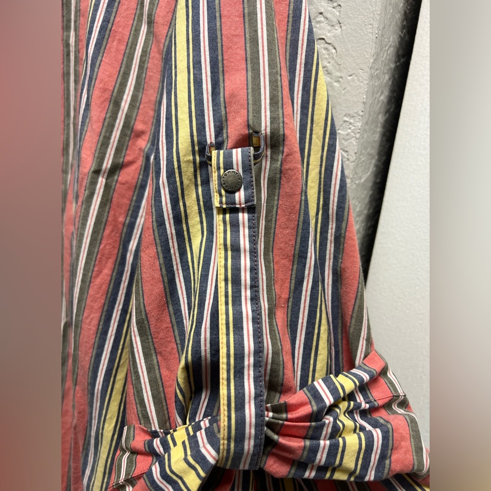 Vintage Tommy Hilfiger Women's Striped Boxy Button Down Shirt, Y2K, Size XL - Picture 4 of 6